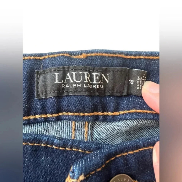 NWT Ralph Lauren High Rise Skinny Ankle Jeans 18 - Picture 4 of 7